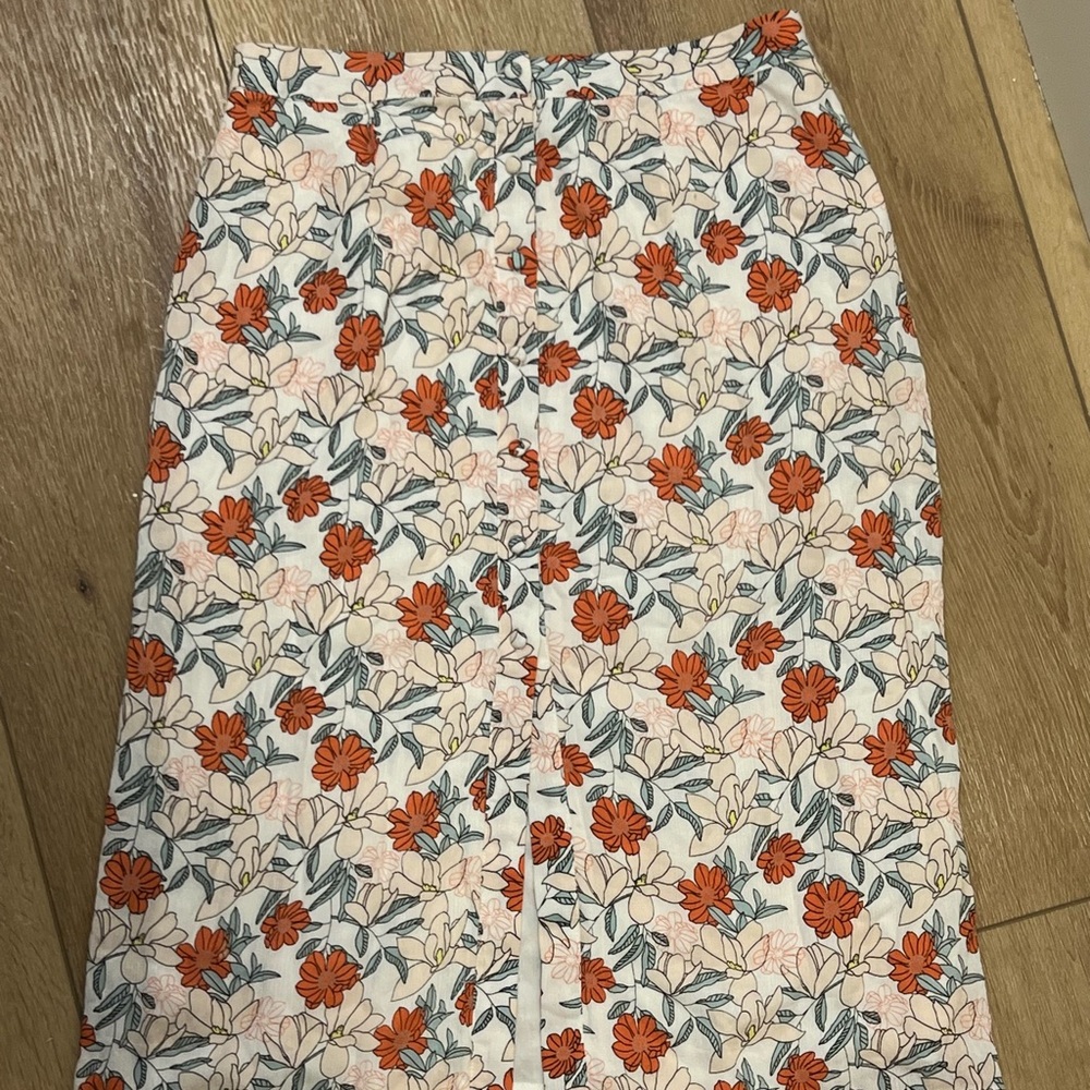Lulus floral midi skirt